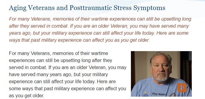 Aging Veterans and Posttraumatic Stress Symptoms