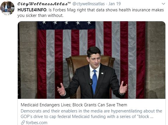 Is Forbes Mag right that data shows health insurance makes you sicker than without.